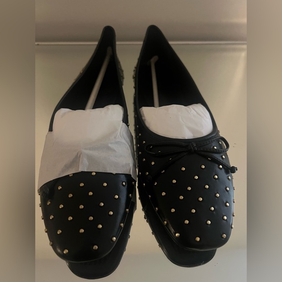 New Schultz Black Studded Ballet Flats Size Retails $179 - Picture 4 of 9
